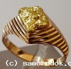 Кольцо с самородком золота 1С110112 8 гр